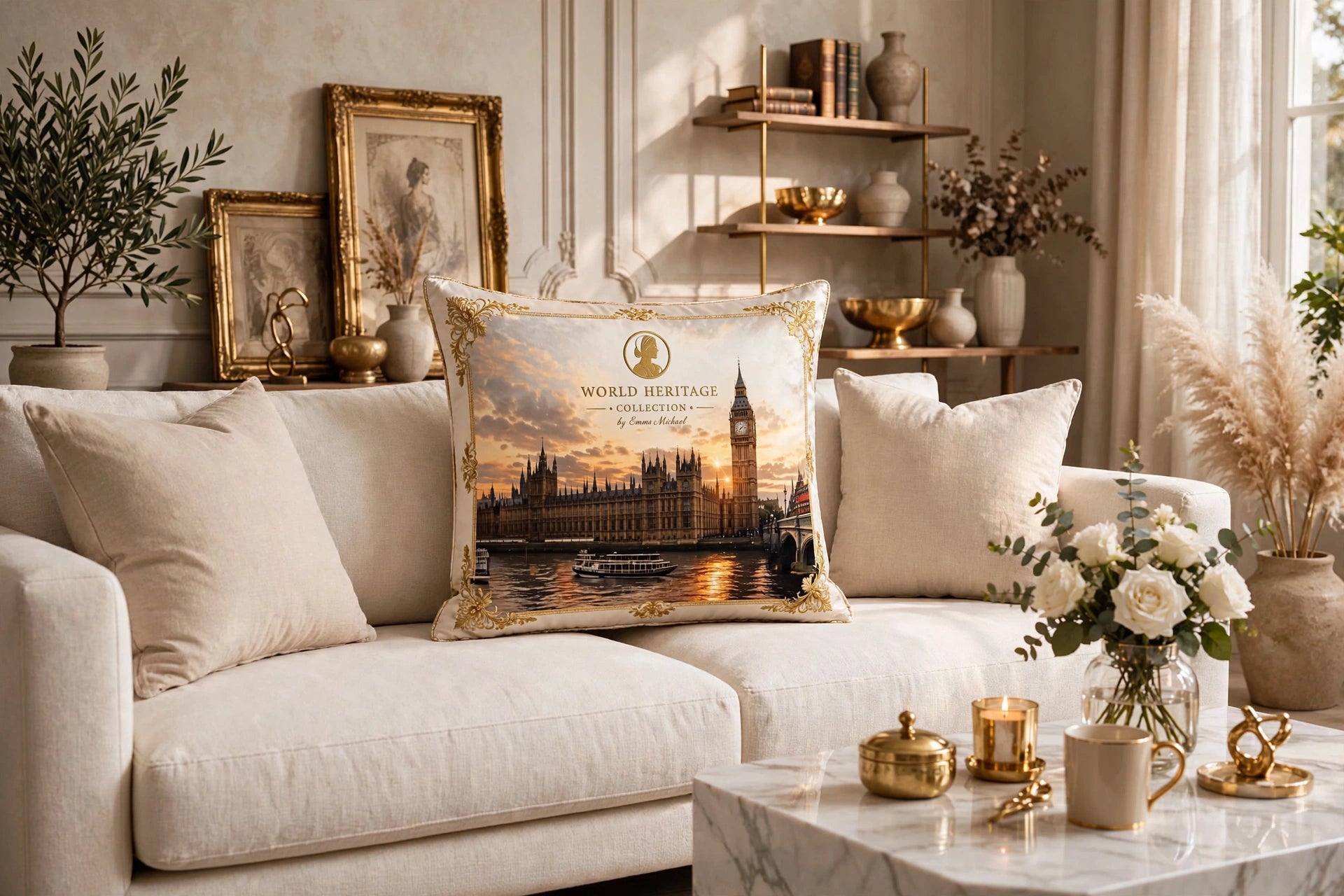 LC-0203 Westminster at Sunset Luxury Decorative Cushion Cover