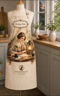 VKA-0102| Classic Heritage Apron – Vintage Lantern & Grandmother’s Kitchen Edition