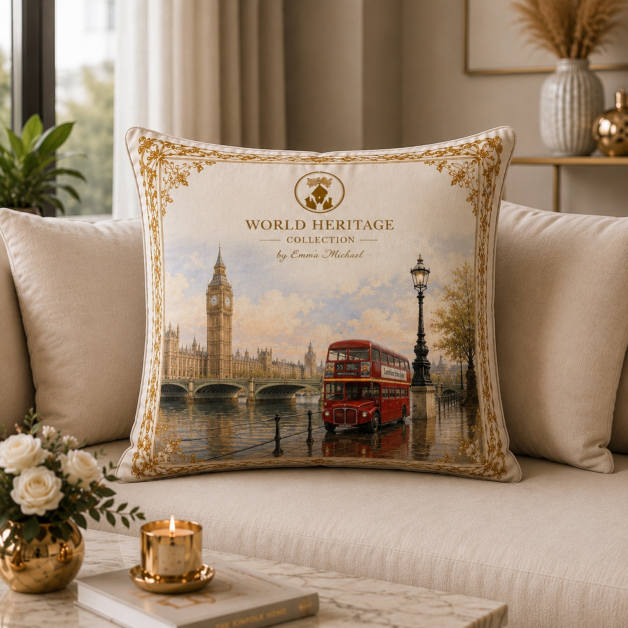 LC-0204 | London Icons Luxury Decorative Cushion Cover