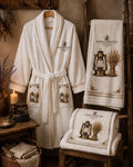 VBS-0303| Vantage Vintage Lantern Bathrobe & Towel Gift Set