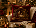 🎄XC-0303 | Nativity Christmas Velvet Cushion Cover