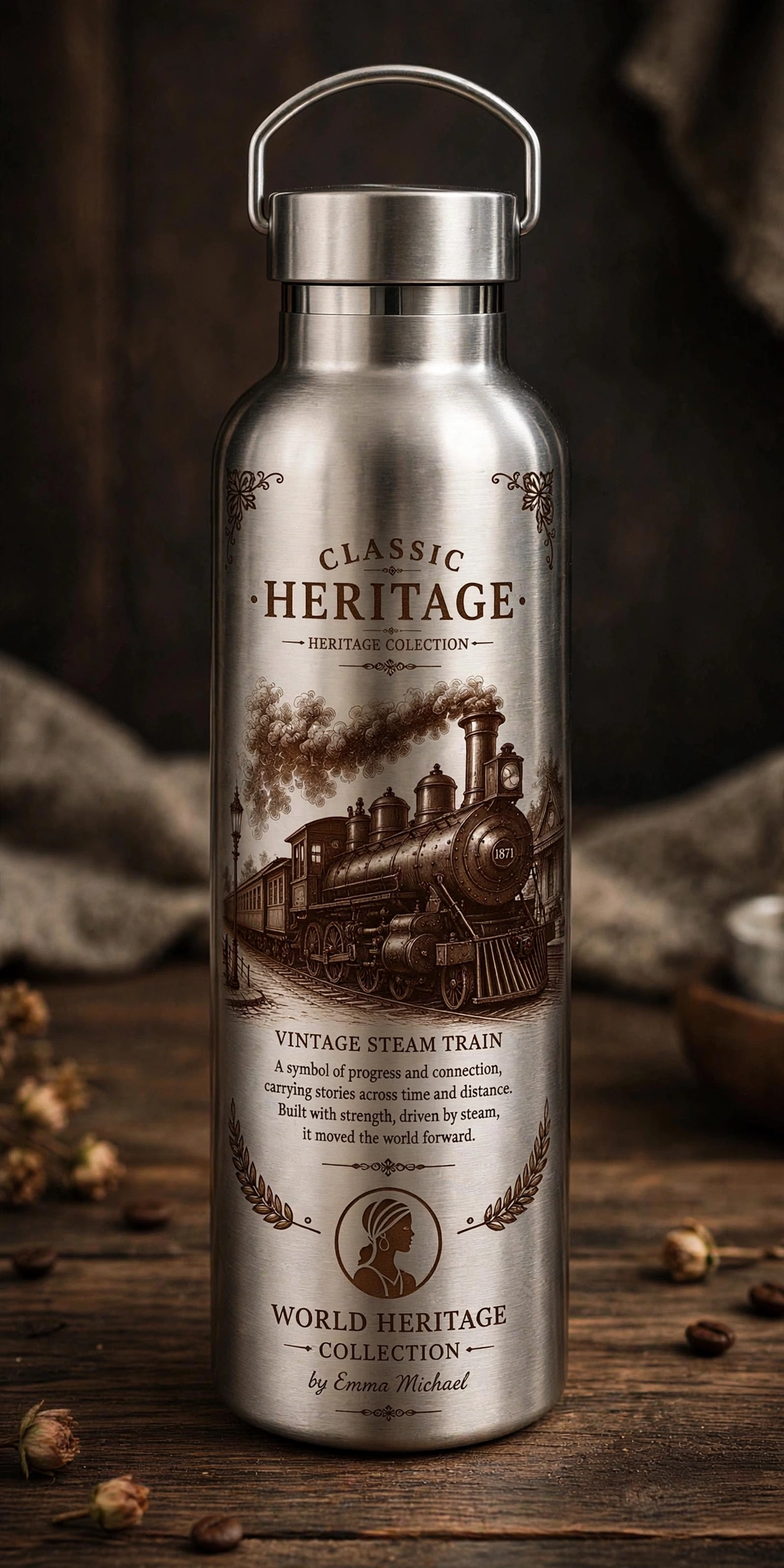 VB-0403| Vantage Steam Train Insulated Water Bottle – 500ml