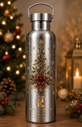 🎄XB-0501| Christmas Tree of Hope Stainless Steel Water Bottle – Limited Seasonal Edition