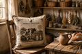 VC-05012| Vintage Milk Can Canvas Cushion Cover – Timeless Heritage Collection