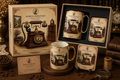 VMS- 06014| Vintage Old Telephone Mug & Coaster Gift Set – Heritage Edition