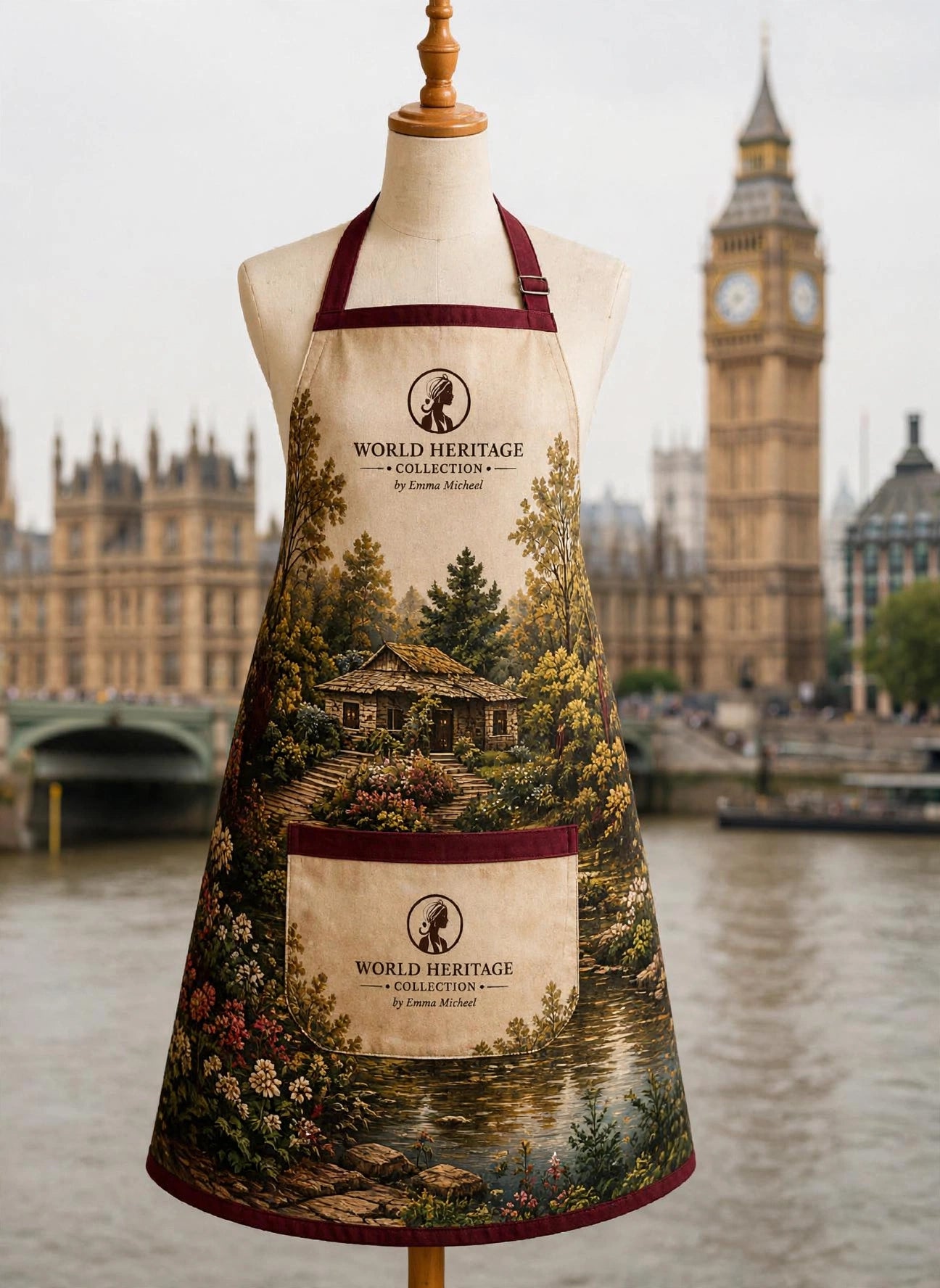 LA-0105| London Countryside Luxury Kitchen Apron