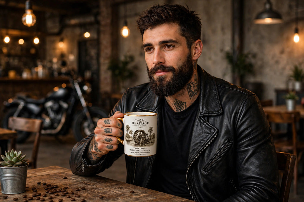 VMS- 06016| Vintage Bicycle Mug & Coaster Gift Set – Heritage Edition