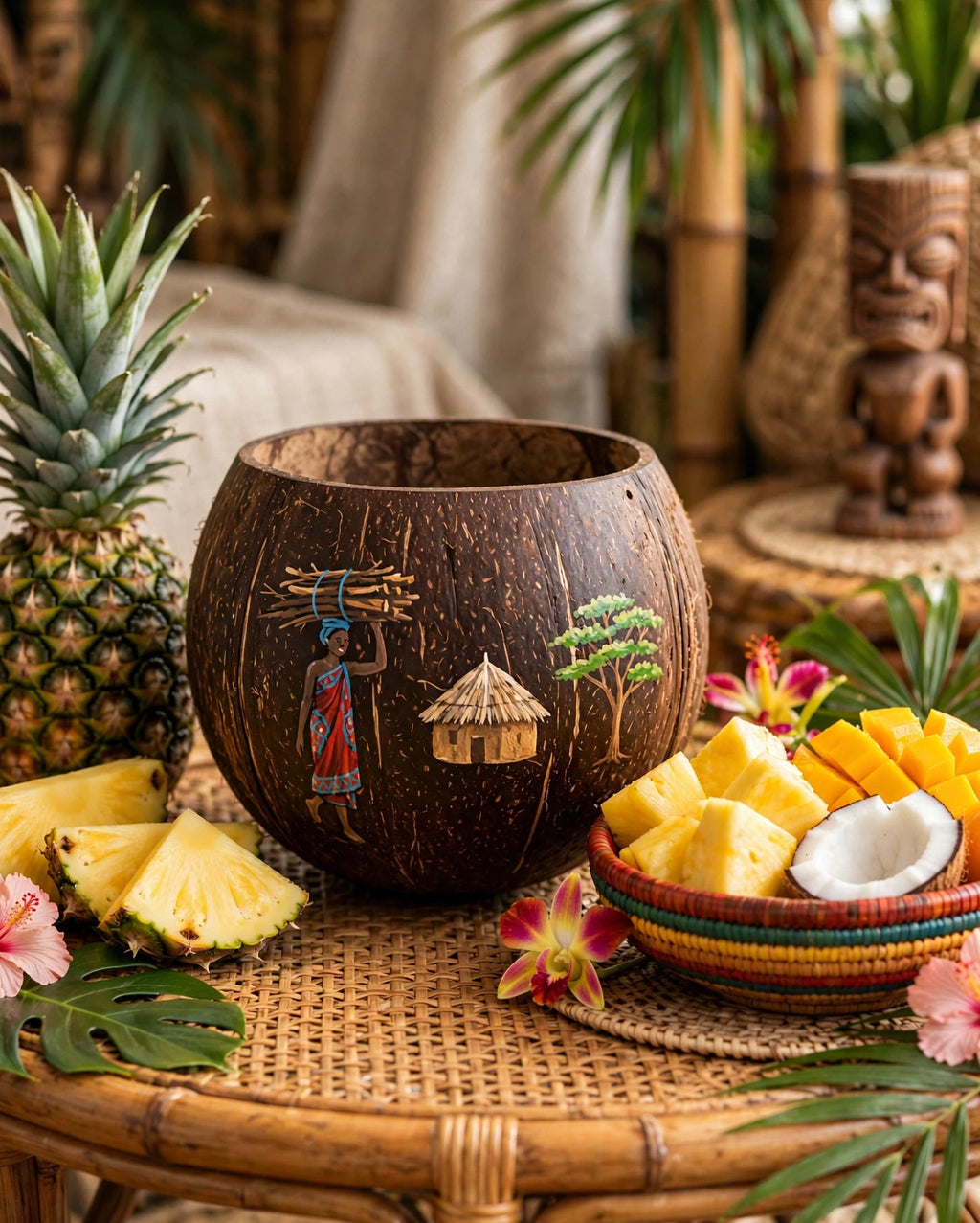 HCC-0810 | The Firewood Gatherer – Sudanese Heritage Coconut Cup