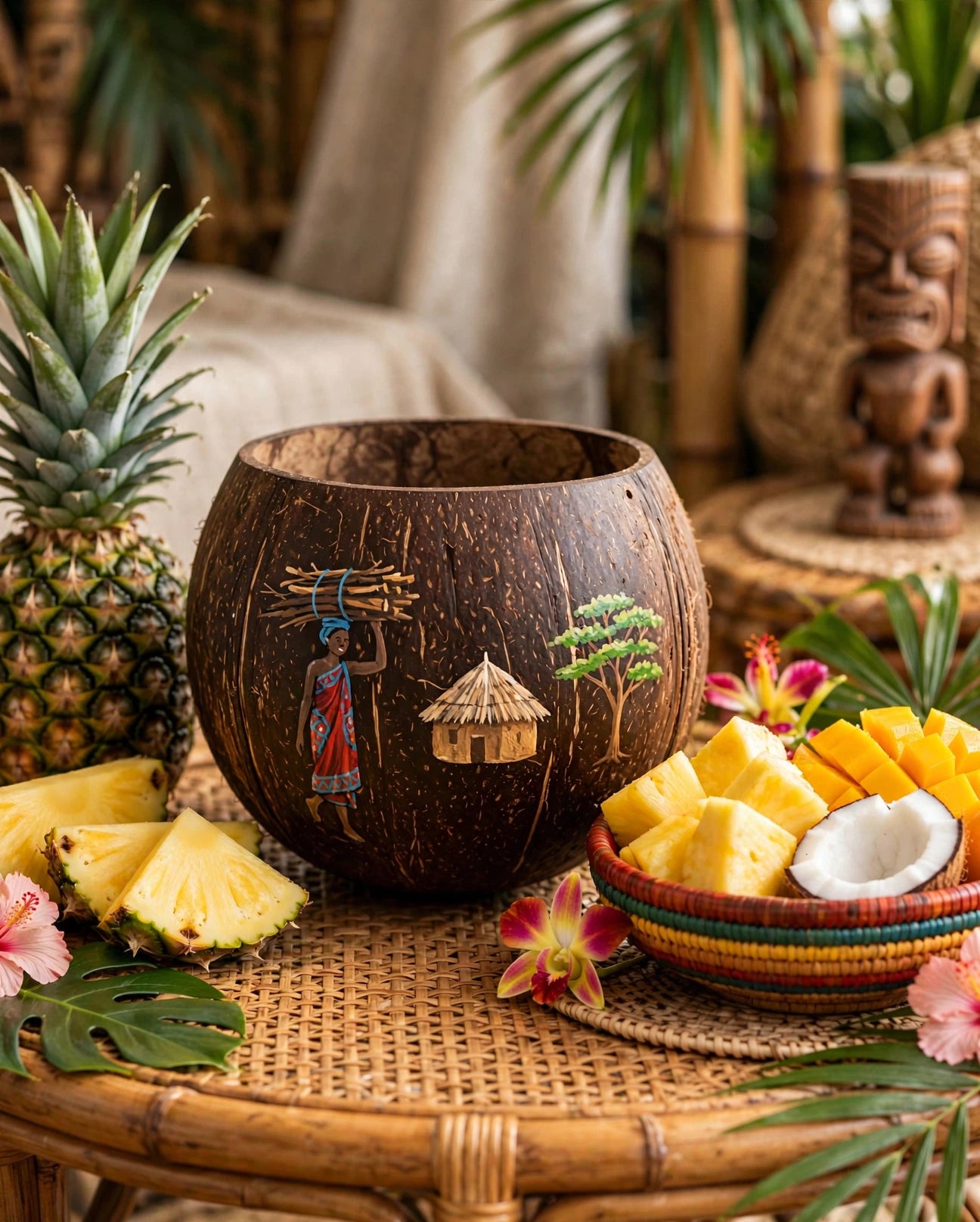 HCC-0810 | The Firewood Gatherer – Sudanese Heritage Coconut Cup