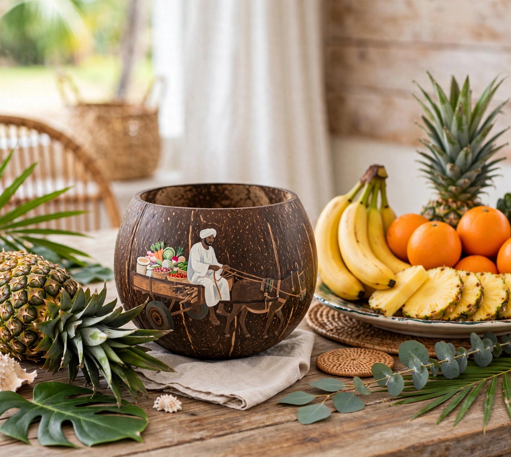 HCC-0809 | The Village Produce Cart – Sudanese Heritage Coconut Cup