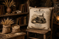 VC-05013| Vintage Grain Mill Canvas Cushion Cover – Timeless Heritage Collection