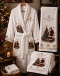 🎄XR-0601| Santa’s Christmas Blessing Luxury Bath Robe & Towel Set – Limited Seasonal Editi