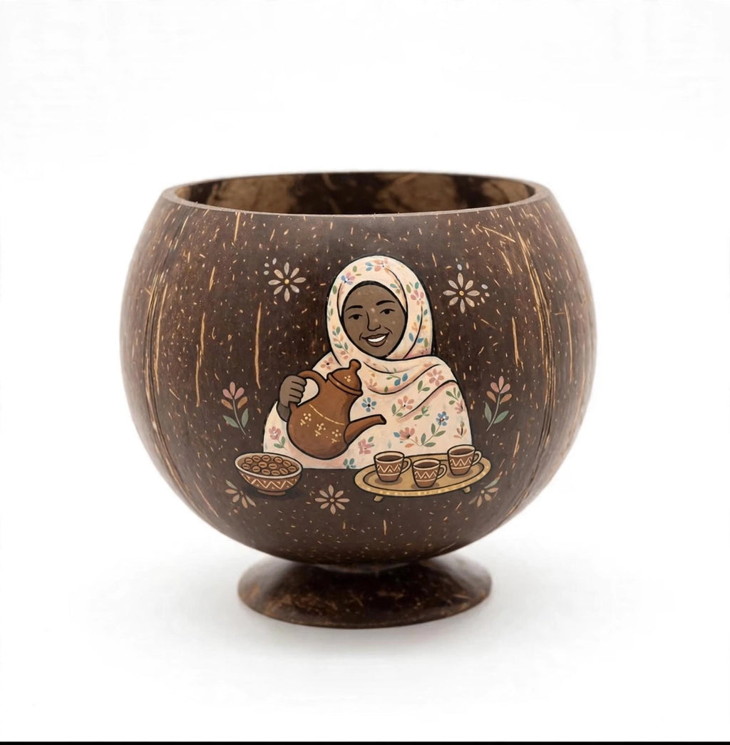 HCC-0805 | The Aroma of Sudanese Tea & Coffee – Sudanese Heritage Coconut Cup