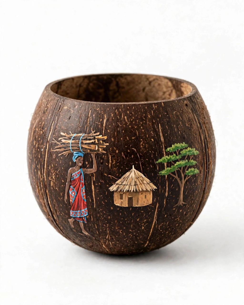 HCC-0810 | The Firewood Gatherer – Sudanese Heritage Coconut Cup