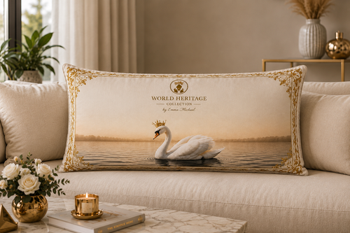 LC-0205| Royal Swan at St James’s Park Luxury Velvet Cushion Cover