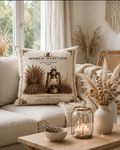 VC-0508| Vintage Lantern Canvas Cushion Cover – Timeless Heritage Collection