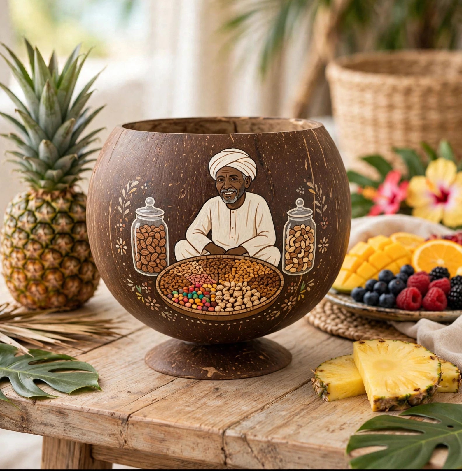 HCC-0807 | The Traditional Snack Vendor – Sudanese Heritage Coconut Cup