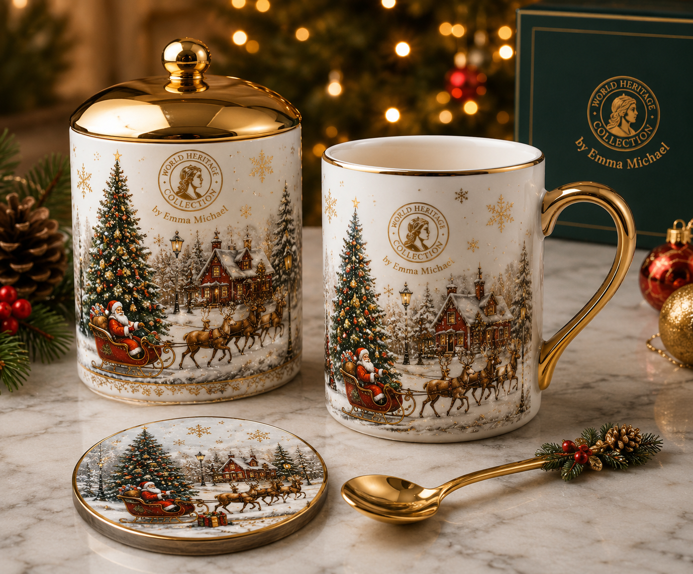 🎄 XM-0102 | Christmas Village – Limited Christmas Edition Mug Gift Set
