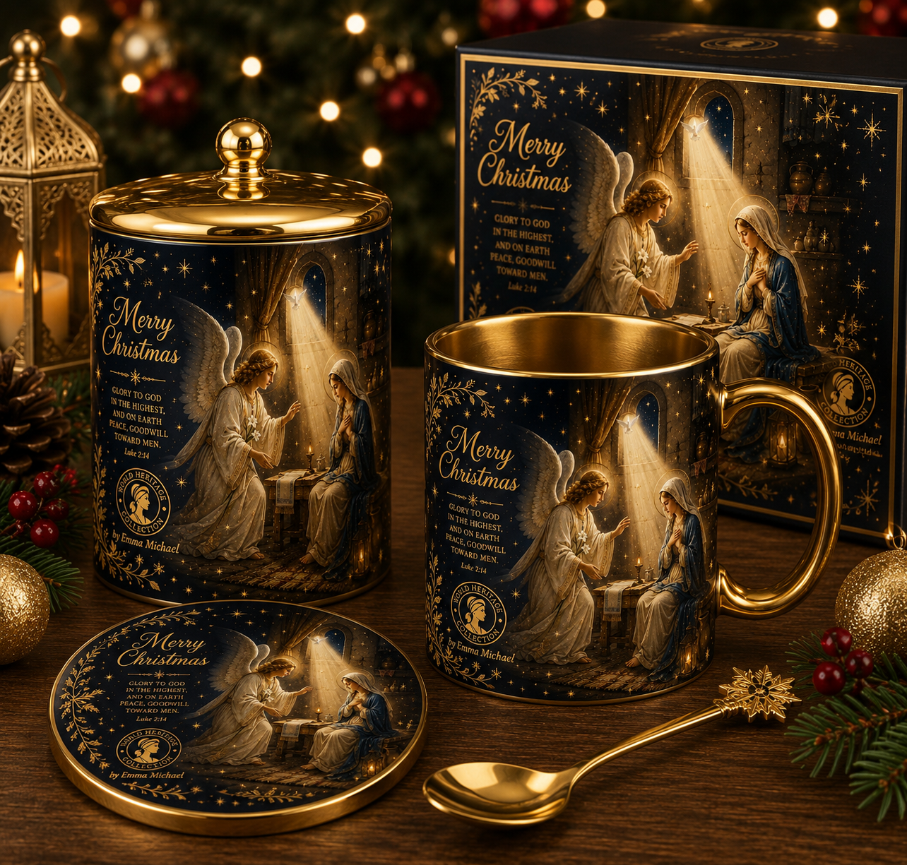 🎄 🎄 XM-0101 | The Annunciation Luxury Christmas Mug Gift Set