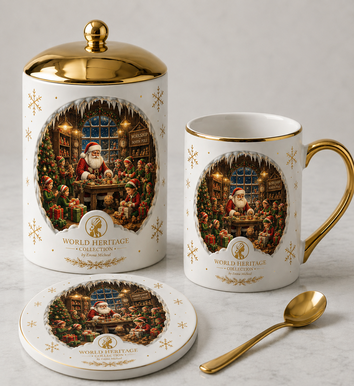 🎄 XM-0109 Santa’s Christmas Workshop – Limited Christmas Edition Mug Gift Set