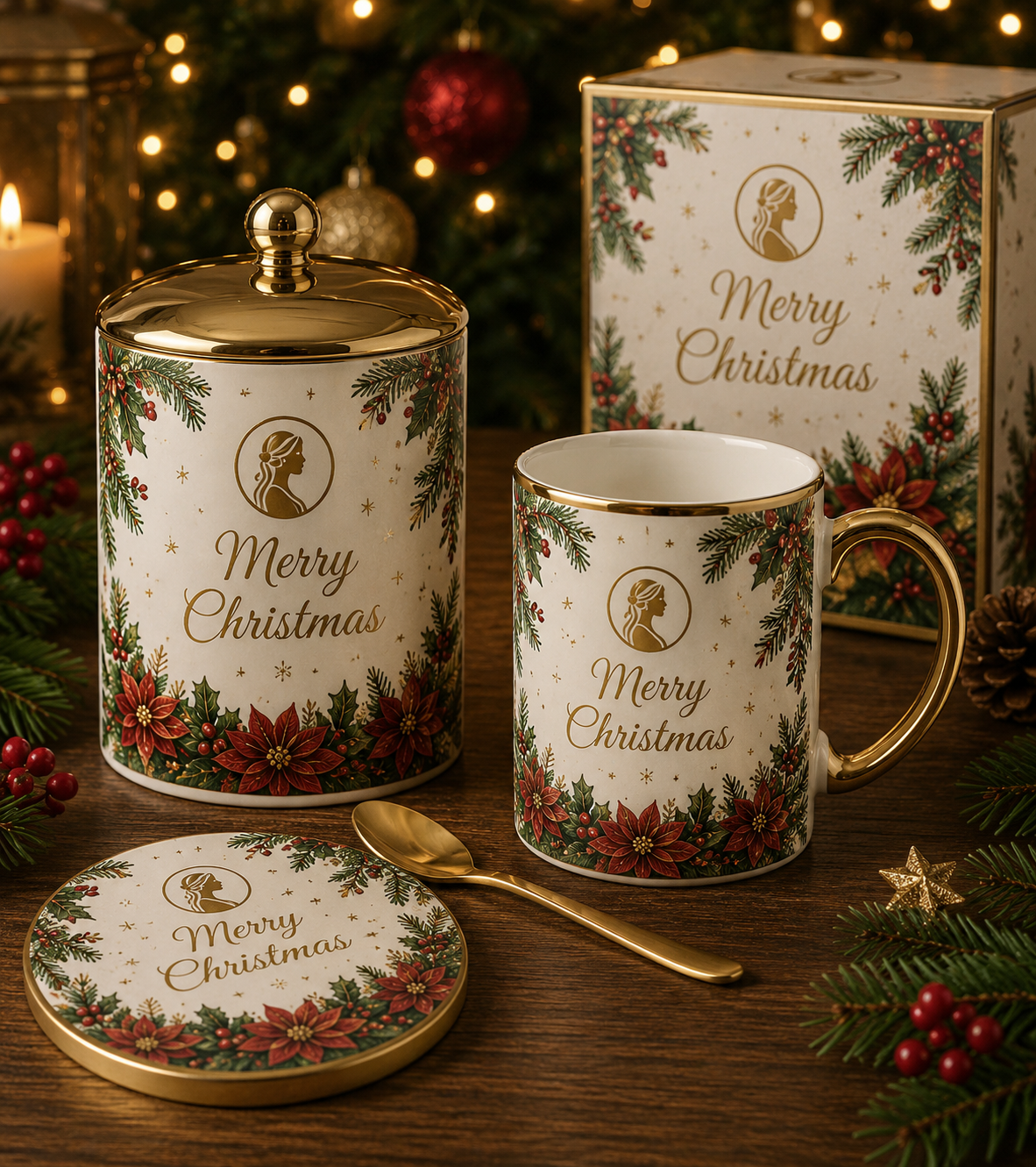🎄 XM-108| Classic Merry Christmas – Limited Christmas Edition Mug Gift Set