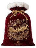 🎄XS-0402 | Santa’s Sleigh Christmas Velvet Sack – Limited Seasonal Edition