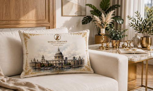 LC-0201| St Paul’s Cathedral Luxury Decorative Cushion Cover – Heritage London Collection