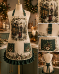 XA-0602 | Christmas Lantern Kitchen Apron – World Heritage Christmas Collection