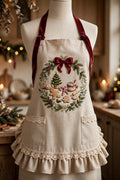 XA-0604 Gingerbread Christmas Wreath – Limited Christmas Edition Luxury Kitchen Apron
