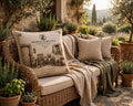 VC- 0503|The Old House Canvas Cushion Cover – Timeless Heritage Collection