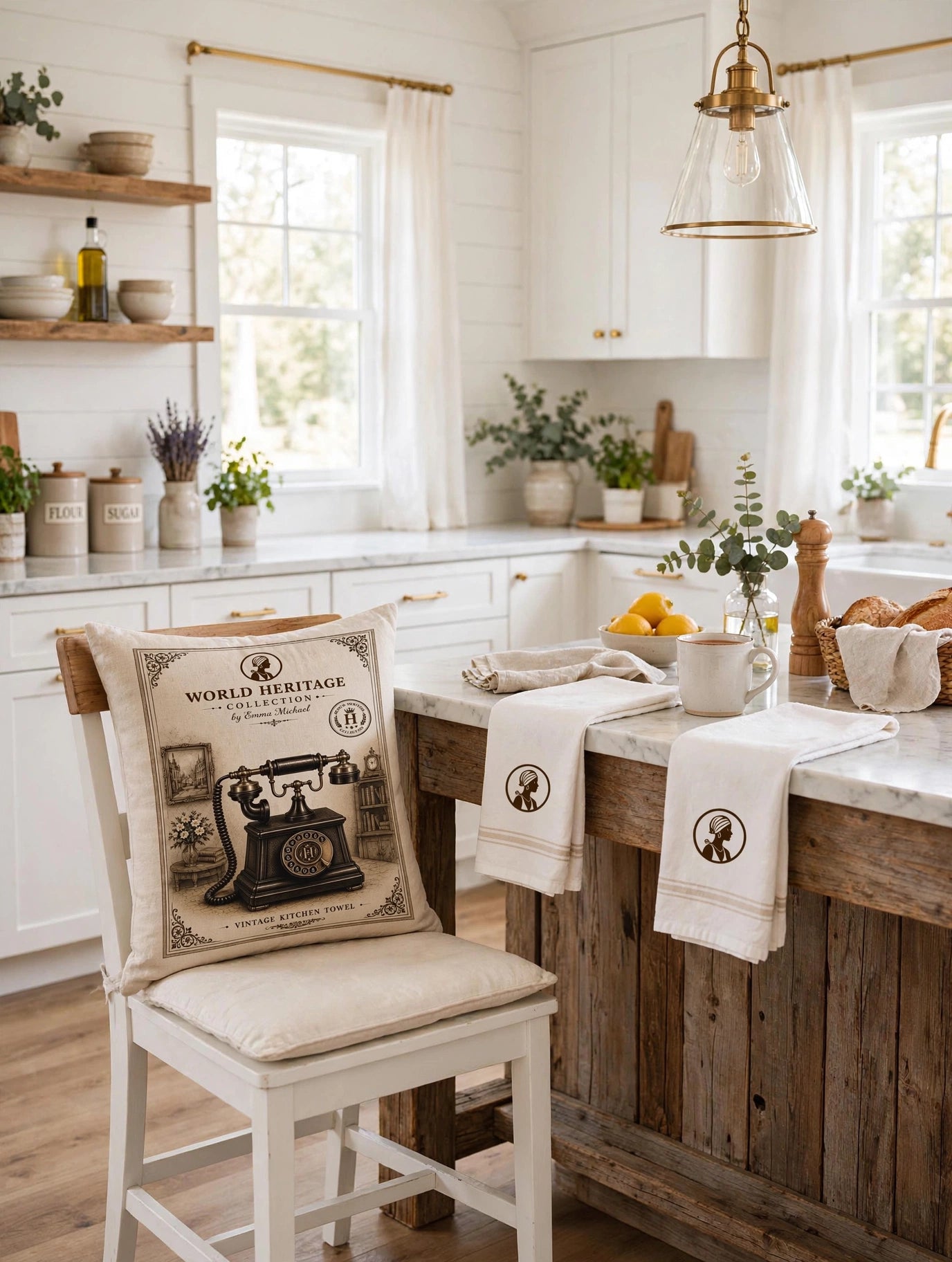 VC- 0507| Vintage Telephone Canvas Cushion Cover – Timeless Heritage Collection