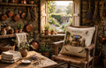 VC- 05020| Vintage Kerosene Stove Canvas Cushion Cover – Timeless Heritage Collection
